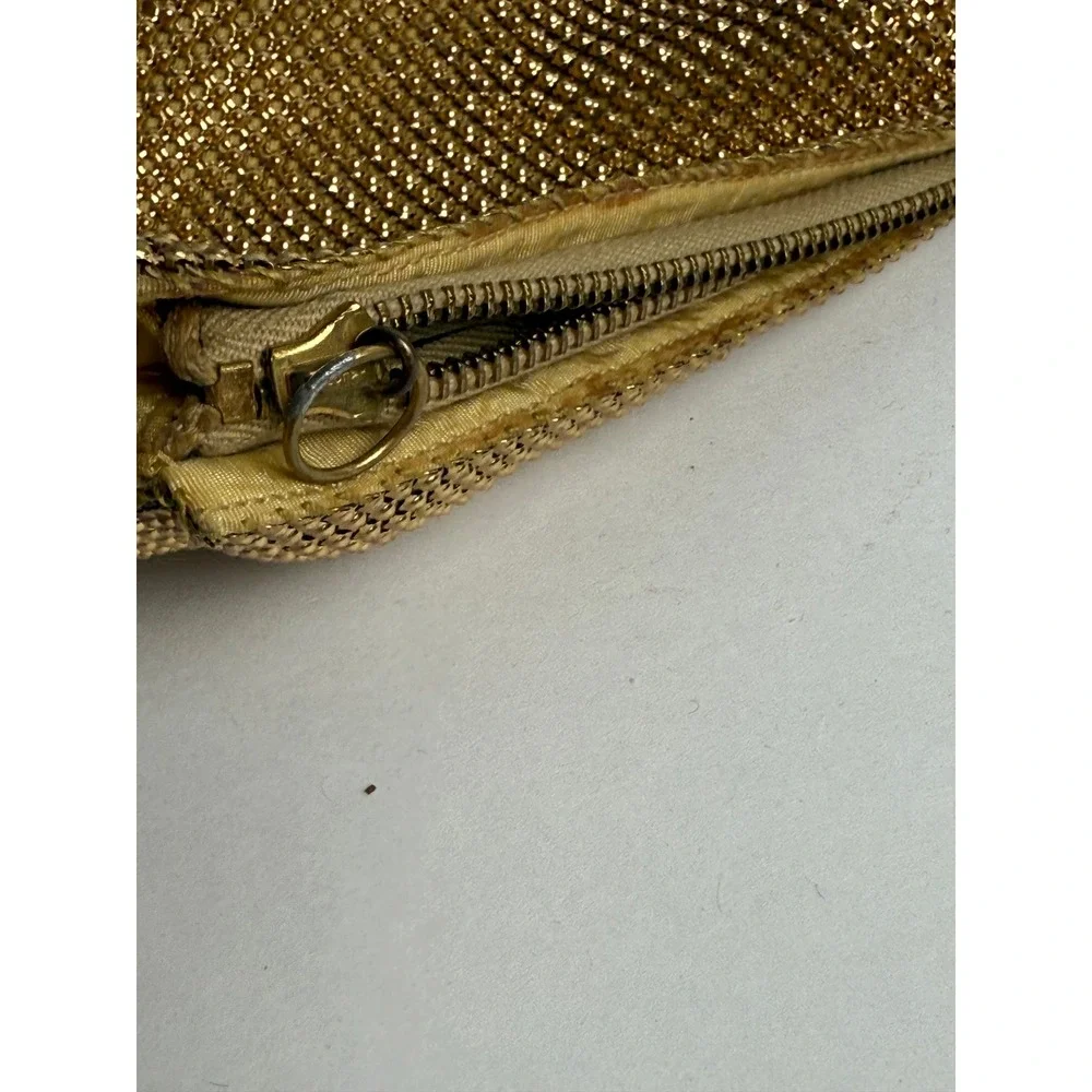 Whiting Davis‎ Gold Mesh Coin Purse Evening Bag Vintage Clutch